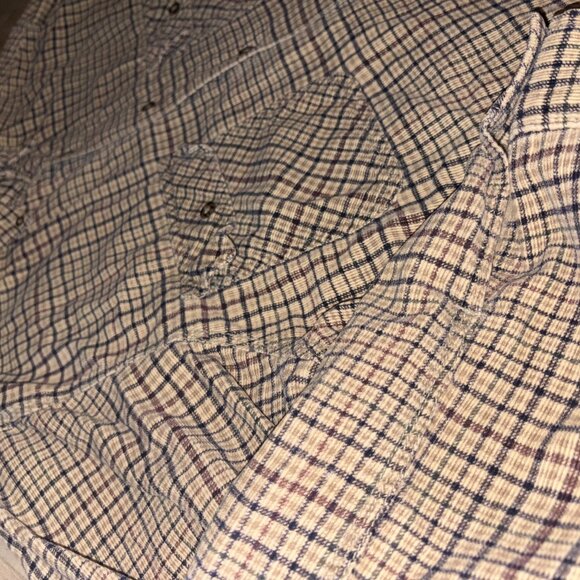 Vintage Prefab Classics Plaid Corduroy Button Up Large - Picture 6 of 9